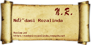 Nádasi Rozalinda névjegykártya